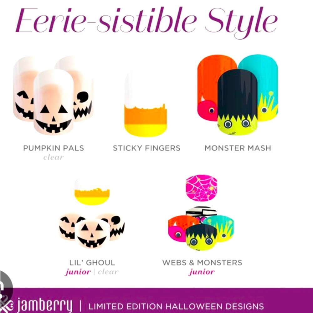 🎉Jamberry Nail Art Wraps Junior Fall Bundle from retired collection.